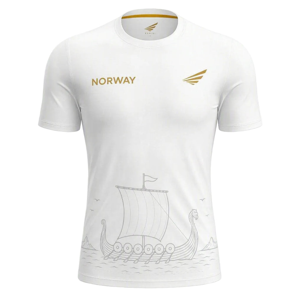 Norway Premium T-Shirt - White and Gold