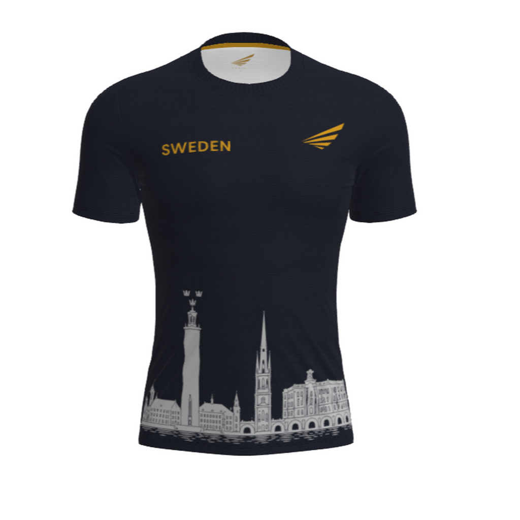 EDRISI Sweden Tee Navy Blue Front
