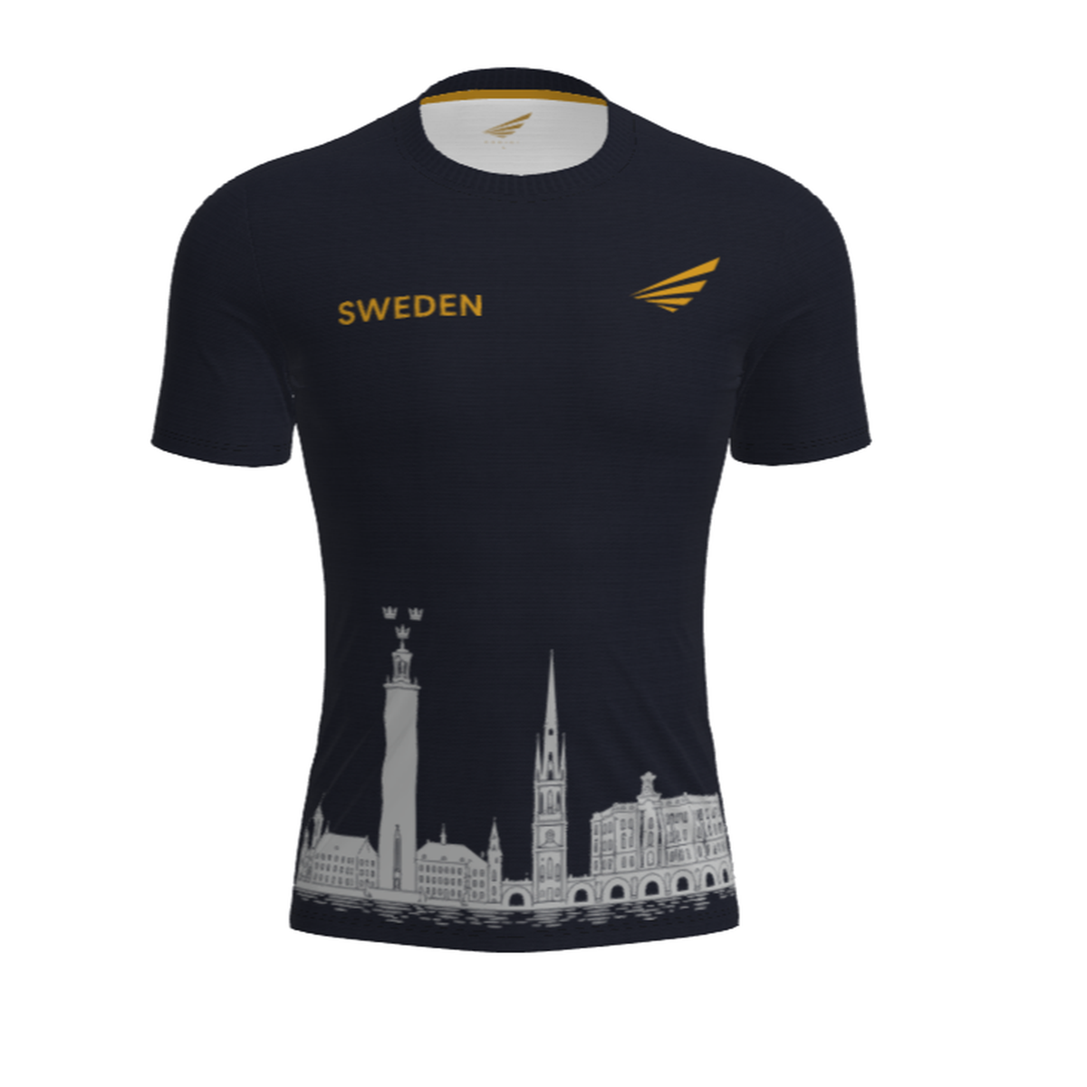 EDRISI Sweden Tee Navy Blue Front